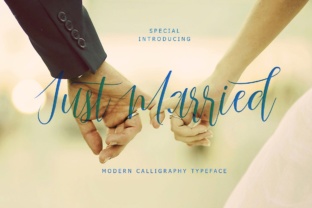 Just Married Script: A Feminine Typeface for Editorial Design