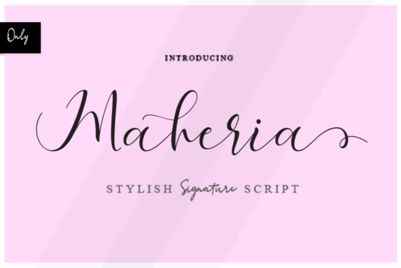 Maheria Script: A Modern Calligraphy Typeface for Brands